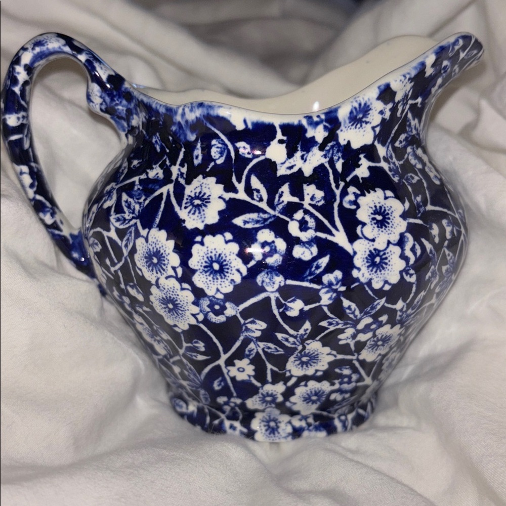 Royal Crownford Calico Blue Floral Ceramic Creamer